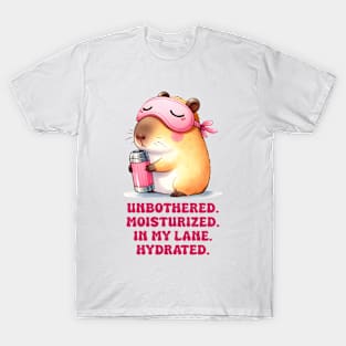 Unbothered Capybara Funny T-Shirt